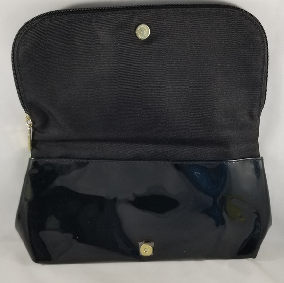 Elizabeth Arden Shoshanna Makeup Bag Purse Multi-Colored Dot Pattern Black - Picture 3 of 16